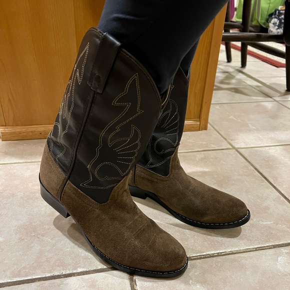 Leather & Suede Country Western Cowgirl Cowboy Boots- Masterson Boot Co - Picture 5 of 13